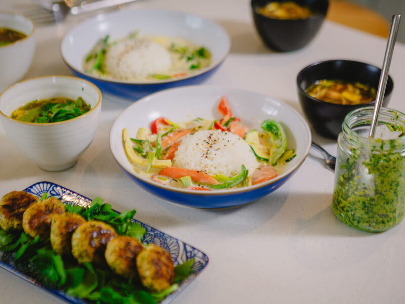A variety of Thai dishes